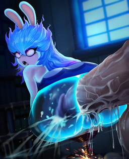 ahegao anal anal_orgasm anal_penetration anthro blue_hair bodily_fluids butt cum cum_drip cum_from_ass cum_in_ass cum_inside cum_splatter dripping drooling duo ejaculation female female_anthro female_orgasm female_penetrated fur genital_fluids genitals hair hands-free humanoid_genitalia humanoid_penis inside internal leaking_cum light long_hair looking_pleasured male male/female male_penetrating male_penetrating_female noseless open_mouth orgasm penetration penile penile_penetration penis penis_in_ass purple_eyes rear_view saliva saliva_string sex simultaneous_orgasms solo_focus tongue tongue_out translucent translucent_body vaginal_fluids vaginal_squirting vaginal_squirting_while_penetrated vulva white_body white_fur picturd mario_bros mario_plus_rabbids_sparks_of_hope nintendo raving_rabbids rayman_(series) ubisoft midnite_(mario_plus_rabbids) spark_hunter ghost hybrid lagomorph mammal rabbid spirit 2022 colored comic crossover digital_drawing_(artwork) digital_media_(artwork) hi_res lighting shaded