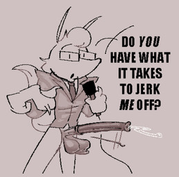 animal_genitalia animal_penis anthro balls big_penis bodily_fluids bottomless bottomless_anthro bottomless_male clothed clothing electronics equine_genitalia equine_penis erection genital_fluids genitals gesture hand_gesture holding_microphone holding_object humor leaking_precum looking_at_viewer male microphone motion_lines necktie open_mouth penis pointing pointing_at_viewer precum precum_string solo suit_jacket talking_to_viewer text hhbrother hhbrother_(sona) thang 2026 digital_drawing_(artwork) digital_media_(artwork) english_text hi_res