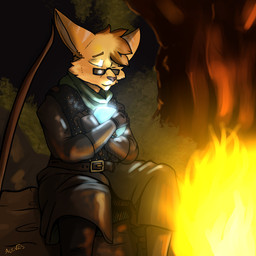 anthro eyes_closed fire log male outside plant solo tree wood acev ratchet_and_clank sony_corporation sony_interactive_entertainment hamish_turner_(ukz_james97) lombax mammal 1:1 absurd_res digital_drawing_(artwork) digital_media_(artwork) hi_res