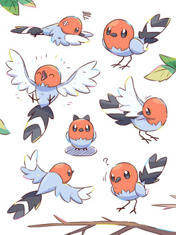 ambiguous_gender bandage beak bodily_fluids branch cleaning eyes_closed feathered_wings feathers feral grey_body grey_feathers leaf looking_at_viewer open_beak open_mouth question_mark simple_background solo tail tears tongue wings nekogyo122 nintendo pokemon avian bird fletchling generation_6_pokemon pokemon_(species) 2023 3:4 absurd_res hi_res