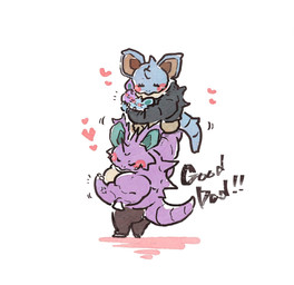 :3 ambiguous_gender anthro arm_spikes back_spikes big_muscles biped blue_body blue_clothing blue_spikes blue_topwear blush blush_lines bottomwear brown_bottomwear brown_clothing brown_pants closed_smile clothed clothed_anthro clothing cross-popping_vein elbow_spikes emanata eyes_closed flexing flexing_bicep flexing_muscles front_view group head_spikes head_turned heart_symbol holding_another huge_muscles husband_and_wife looking_at_viewer married_couple mouth_closed multicolored_body muscular one_eye_closed pants plantigrade purple_body purple_spikes rosy_cheeks side_view simple_background sitting sitting_on_another smile snout spikes spikes_(anatomy) standing tail tan_inner_ear teal_inner_ear text topwear two_tone_body white_background wink winking_at_viewer young ryeono_kemo nintendo pokemon generation_1_pokemon nidoking nidoqueen pokemon_(species) 2026 colored digital_drawing_(artwork) digital_media_(artwork) english_text full-length_portrait hi_res portrait father_(lore) father_and_child_(lore) female_(lore) male_(lore) mother_(lore) mother_and_child_(lore) parent_(lore) parent_and_child_(lore)