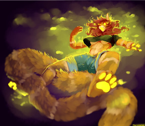 4_toes 5_fingers anthro big_tail biped bottomwear breasts clothed clothing crop_top denim denim_bottomwear denim_clothing denim_shorts feet female fingers floating glowing glowing_eyes glowing_mouth glowing_pawpads hair medium_hair pawpads shirt shorts simple_background solo tail toes topwear under_boob year yellow_eyes danji-isthmus domestic_cat felid feline felis mammal 2020 absurd_res dated digital_media_(artwork) digital_painting_(artwork) hi_res painting_(artwork) shaded signature