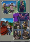 anthro archery beer_bottle black_hair blonde_hair bottle bottomwear bow_(weapon) breast_grab breasts car clothed clothing comic compound_bow container crossed_arms denim denim_bottomwear denim_clothing digital_media_(artwork) duo embrace female frea_(pickles-hyena) furniture green_eyes hair hand_on_breast hi_res hug hyena hyena_father_(pickles-hyena) jeans kissing male male/female mammal on_sofa pants photo photo_album pickles-hyena ranged_weapon shirt side_boob signature sofa striped_hyena topless topwear truck vehicle weapon white_clothing white_shirt white_topwear