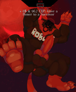 2_horns 4_fingers 4_toes animal_genitalia animal_penis anthro anus backsack balls biped bone brown_body brown_fur canine_genitalia canine_penis claws clothing feet finger_claws fingers fur gameplay_mechanics genitals hat headgear headwear horn knot knotted_penis long_tail low-angle_view male moon multicolored_body multicolored_fur neck_tuft offscreen_character outside paws penis pounce red_body red_claws red_fur red_moon sheath skull skull_head solo tail text toe_claws toes tuft two_tone_body two_tone_fur visor_cap worm's-eye_view hienito forsaken_(roblox) roblox guest_666_(forsaken) demon monster robloxian absurd_res english_text hi_res nonbinary_(lore)