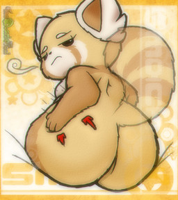 annoyed anthro big_butt brown_body brown_fur butt butt_slap female fur huge_butt looking_back mature_anthro mature_female nude slap slapping_own_butt slapping_self slightly_chubby slightly_chubby_female solo tail thecosmicfool aggretsuko sanrio retsuko's_mother ailurid mammal red_panda 2026