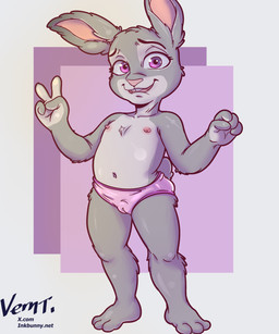 aged_down anthro blush bodily_fluids breath female fur genitals loli nipples nude nude_female panting pink_nipples purple_eyes solo vulva young young_anthro young_female vernt45 disney zootopia judy_hopps lagomorph leporid mammal rabbit 5:6 absurd_res hi_res