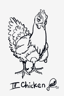 areola avian_caruncle beak breasts busty_feral chicken_meat comb_(anatomy) dewlap_(anatomy) feathers female feral food head_crest humor joke meat nipples non-mammal_breasts pun simple_background solo visual_pun wattle what what_has_science_done white_background why beastmilk avian bird chicken galliform phasianid black_and_white monochrome