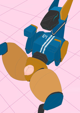 animal_ears animal_genitalia animal_vulva canine_genitalia canine_vulva female female_feral feral genitals machine presenting presenting_vulva solo spread_legs spreading upside_down_vulva vulva wide_hips sasers c-64_(sasers) android canid canine canis domestic_dog mammal robot absurd_res hi_res