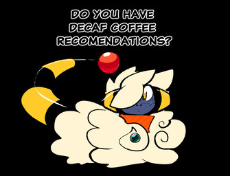 black_background evolutionary_stone feral looking_aside markings simple_background solo striped_markings striped_tail stripes tail tail_markings text thick_tail yellow_eyes yellow_tail raster_dreams nintendo pokemon lumens_(raster_dreams) generation_2_pokemon mareep pokemon_(species) 2025 digital_drawing_(artwork) digital_media_(artwork) english_text