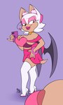 areola areola_slip bottomwear breasts clothed clothing female legwear lips nipple_slip raised_bottomwear raised_clothing raised_skirt skirt solo thigh_highs villainous minxydoodle sega sonic_the_hedgehog_(series) villainous_(series) miss_heed rouge_the_bat bat mammal 3:5 hi_res