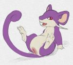 claws colored female feral fur generation_1_pokemon genitals graphite_(artwork) looking_up lying mammal nintendo on_back open_mouth pencil_(artwork) pokemon pokemon_(species) presenting presenting_pussy purple_body purple_fur pussy python13rp rattata red_eyes rodent simple_background sketch solo spread_legs spreading teeth traditional_media_(artwork) white_background yaroul