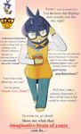 anthro book buckteeth clothing dialogue eyewear female flirting flirting_with_viewer glasses nerd simple_background solo talking_to_viewer teeth text jaylus_t_meowstic game_freak nerd_emoji_(meme) nintendo pokemon blipbug generation_8_pokemon pokemon_(species) english_text hi_res