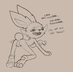 anthro anus backsack balls begging bent_over butt drunk genitals looking_at_viewer looking_back looking_back_at_viewer male open_mouth paws simple_background skinny slim solo substance_intoxication text thin_calves thin_legs thin_thighs scruffythedeer nintendo pokemon generation_8_pokemon lagomorph mammal pokemon_(species) scorbunny 2021 digital_drawing_(artwork) digital_media_(artwork) english_text