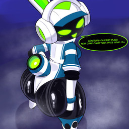 big_butt butt clothing electronics empty_eyes female glistening glistening_butt green_eyes headphones holding_own_butt huge_butt machine screen screen_face shortstack shortstack_female solo tail thick_thighs runbash project_turboblast tempo_(project_turboblast) humanoid lagomorph leporid mammal rabbit robot robot_anthro hi_res