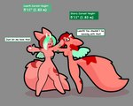 5:4 anthro argument duo female fur green_highlights green_wings growth_drive hair hi_res highlights_(coloring) luneth_(starrydraco) markings moon_(marking) orange_body orange_fur red_hair star_(marking) starry_(starrydraco) starrydraco therrigon wings