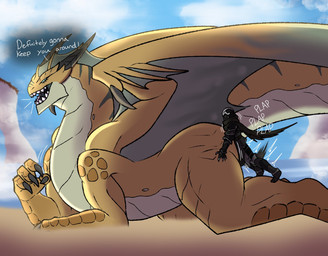 armor bestiality claws dialogue duo faceless_character faceless_male female female_penetrated feral feral_penetrated horn human_on_feral human_penetrating human_penetrating_feral interspecies larger_female larger_penetrated lay_the_dragon male male/female male_on_feral male_penetrating male_penetrating_female penetration plap_(sound) pupils sex size_difference slit_pupils smaller_male text wings yaboinoir mythology dorophus vronti dragon human mammal mythological_creature mythological_scalie scalie english_text hi_res