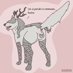 animal_genitalia animal_vulva anus butt canine_genitalia canine_vulva dialogue female feral feralized genitals presenting presenting_hindquarters raised_tail rear_view solo tail tail_anus text vulva xenoyia bloodborne fromsoftware sony_corporation sony_interactive_entertainment vicar_amelia canid canine canis domestic_dog mammal 1:1 english_text