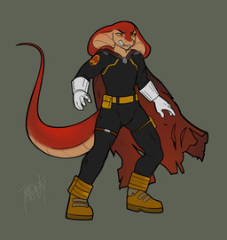 anthro biped clothed clothed_anthro clothed_male clothing fingers footwear front_view gloves handwear male shoes simple_background solo standing tail teeth dragonfu reptile scalie snake 2026 digital_drawing_(artwork) digital_media_(artwork) hi_res