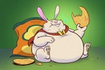 3_toes anthro bag biped brooch buckteeth cape chip_bag chips_(food) clothing eating eyes_closed feet food fur grainy heart_symbol holding_food holding_object male obese obese_anthro obese_male overweight overweight_anthro overweight_male pink_nose potato_chips sitting solo teeth toes white_body white_fur whuntmore disney lilo_and_stitch dr._jacques_von_hamsterviel alien gerbil mammal murid rodent 2023 artist_name digital_drawing_(artwork) digital_media_(artwork) hi_res