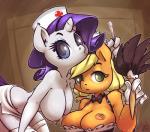 2014 anthro anthrofied applejack_(mlp) areola atryl big_breasts blonde_hair blue_eyes bow_tie breasts cleavage clothed clothing duo equine feather_duster female friendship_is_magic fur gloves green_eyes hair hanging_breasts horn horse maid maid_uniform mammal my_little_pony nipples nurse nurse_uniform orange_fur pigtails pony purple_hair rarity_(mlp) side_boob signature thermometer topless unicorn white_fur
Rating: Questionable
Score: 40
User: masterwave
Date: January 28, 2014