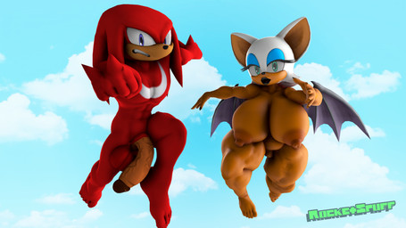 anthro balls big_balls big_breasts big_butt big_penis breasts butt claws clenched_teeth duo feet female fist flaccid genitals huge_breasts huge_butt humanoid_feet humanoid_genitalia humanoid_penis lips looking_at_viewer male multicolored_penis muscular muscular_male nipples nude penis plantigrade teeth thick_lips thick_thighs two_tone_penis rocketspuff kabalmystic_(modeler) sega sonic_the_hedgehog_(series) knuckles_the_echidna rouge_the_bat bat echidna mammal monotreme 16:9 3d_(artwork) 4k absurd_res digital_media_(artwork) hi_res widescreen