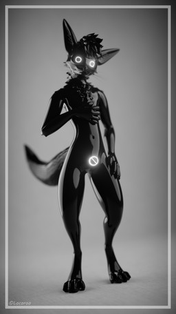 anthro clothing glistening glistening_body latex latex_clothing latex_skinsuit male navel nude null null_bulge simple_background skinsuit solo standing tight_clothing visor locoroo rexouium 3d_(artwork) 4k 9:16 absurd_res blender_(artwork) digital_media_(artwork) hi_res monochrome