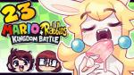 16:9 anthro blonde_hair blush colored_nails cosplay crossover ear_piercing eating english_text eyelashes eyes_closed fangs fellatio_gesture female food food_fetish front_view fur gesture green_background hair jaltoid_(artist) lagomorph long_ears long_hair mammal mario_bros mario_plus_rabbids_kingdom_battle nails nintendo noseless nude open_mouth pattern_background piercing pink_nails pink_tongue rabbid rabbid_peach raving_rabbids rayman_(series) simple_background solo suggestive suggestive_food suggestive_gesture teeth text tongue ubisoft white_body white_fur widescreen youtube