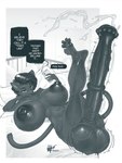 animal_genitalia animal_penis anthro areola balls bed bedding big_balls big_breasts big_penis black_body black_fur black_hair bodily_fluids breasts cellphone cum cumshot dialogue ejaculation electronics equine_genitalia equine_penis eyebrows eyelashes feet flared_penis fur furniture genital_fluids genitals glistening glistening_areola glistening_balls glistening_breasts glistening_genitalia glistening_nipples glistening_penis gynomorph hair half-closed_eyes holding_cellphone holding_object holding_phone huge_balls huge_breasts huge_penis hyper hyper_balls hyper_genitalia hyper_penis intersex lying medial_ring mismatched_genitalia mismatched_penis motion_lines narrowed_eyes navel nipple_dip nipples nude on_back pawpads penis phone pillow scrotum_flap short_hair soles solo speech_bubble text vein veiny_balls veiny_penis theavanherst domestic_cat felid feline felis mammal 2025 artist_name english_text hi_res monochrome