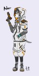 anthro bottomwear bracelet clothing footwear hand_in_pocket hood jacket jewelry male pants pockets science_fiction shoes solo topwear justablank 2022 colored digital_drawing_(artwork) digital_media_(artwork) flat_colors hi_res signature