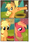 absurd_res apple applejack_(mlp) big_macintosh_(mlp) border brother_(lore) brother_and_sister_(lore) clothing comic cowboy_hat cutie_mark dialogue earth_pony english_text equid equine female feral food friendship_is_magic fruit hasbro hat headgear headwear hi_res horse male mammal my_little_pony plant pony pyruvate quadruped sibling_(lore) sister_(lore) tail text tree white_border wood