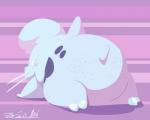5:4 aquabunny big_butt bodily_fluids butt female feral freckles generation_1_pokemon hi_res nidoran nidoran♀ nintendo oni_(aquabunny) pokemon pokemon_(species) slightly_chubby solo spikes spots stubby sweat sweatdrop whiskers