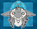 armor blank_expression ears_down green_eyes hard_hat headgear helmet looking_at_viewer neck_tuft pivoted_ears safety_helmet solo tuft felisrandomis sergal