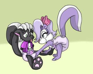 2012 anthro cub diaper duo female fifi_la_fume liljdude male rogeydias skunk tiny_toon_adventures tiny_toons warner_brothers young
Rating: Safe
Score: 0
User: letmerok
Date: October 16, 2013