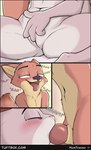 animal_genitalia balls bodily_fluids deep_throat ear_grab face_fucking fellatio female genital_fluids genitals irrumatio knot male male/female masturbation nude open_mouth oral oral_penetration penetration penile penis_in_mouth pussy saliva sex sheath spread_legs spreading text tongue vaginal_fluids conditional_dnp tuftbox disney zootopia judy_hopps nick_wilde canid canine european_rabbit fox lagomorph leporid mammal oryctolagus rabbit red_fox true_fox 2025 absurd_res comic hi_res url
