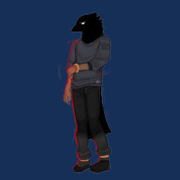 ambiguous_gender anklet bangle black_body black_bottomwear black_clothing black_fur black_jeans black_pants bottomwear brown_body brown_skin claws clothing denim denim_bottomwear denim_clothing feathers footwear for_a_head fur jeans jewelry occult_symbol pants pentagram rim_light shoes shy simple_eyes slim solo sweater symbol tail tail_feathers topwear white_eyes cerberussenn riy_ouk_(cerberussenn) animal_humanoid avian avian_humanoid bird corvid corvus_(genus) crow humanoid oscine passerine 1:1 absurd_res alpha_channel hi_res signature nonbinary_(lore)