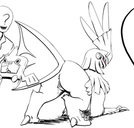?_face all_fours blush butt digitigrade female feral genitals group looking_back open_mouth pokedex presenting smile solo_focus vulva queblock nintendo pokemon anon animate_inanimate chimera generation_4_pokemon generation_7_pokemon human legendary_pokemon mammal pokemon_(species) rotom rotom_pokedex silvally 2016 black_and_white monochrome