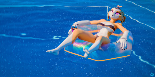 2.39:1 5_toes anthro barefoot bikini bottomwear breasts clothed clothing feet female headgear humanoid_feet light_suit open_mouth outside plantigrade purple_eyes simple_background sky smile solo swimming_pool swimwear toes two-piece_swimsuit water unuxory unuxory_(modeler) the_great_warrior_wall xi_yue_(tgww) domestic_cat felid feline felis mammal 3d_(artwork) 7:3 animated digital_media_(artwork) hi_res loop no_sound short_playtime video