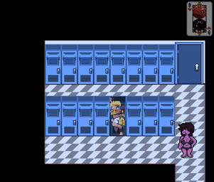 anthro areola bouncing_breasts bra breasts clothing duo female human_on_anthro in_locker interspecies jiggle_physics locker locker_room locker_room_sex male male/female panties penetration sprite sprite_art stuck stuck_together underwear vaginal vaginal_penetration bladedbard deltarune undertale_(series) kris_dreemurr noelle_holiday susie_(deltarune) deer human mammal new_world_deer reindeer animated digital_media_(artwork) pixel_(artwork) pixel_animation