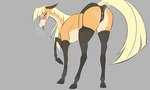 anatomically_correct anatomically_correct_anus anatomically_correct_genitalia anatomically_correct_pussy animal_genitalia animal_pussy anus black_clothing black_lingerie blonde_mane blue_eyes butt clitoral_winking clitoris clothed clothed_feral clothing clothing_aside equine_anus equine_genitalia equine_pussy eyebrows eyelashes eyewear female feral genitals glasses hooves in_heat lingerie lingerie_on_feral looking_back mane one_leg_up panties panties_aside presenting presenting_anus presenting_hindquarters presenting_pussy puffy_anus pussy quadruped raised_leg raised_tail rear_view simple_background solo steam tail tan_body tongue tongue_out underwear underwear_aside white_body yellow_tail siam_fox paloma_(paloma-paloma) equid equine horse mammal 2021 absurd_res hi_res