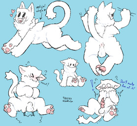 airplane_ears anal anal_penetration animal_genitalia anthro anus balls blush butt claws clitoral_penetration covering covering_face covering_mouth covering_own_mouth covering_self embarrassed erection finger_claws fully_sheathed fur genitals grabbing_sheets hair looking_at_viewer looking_back looking_pleasured lying male male/male markings neck_tuft nipples nude on_front pawpads paws penetration penis pointy_ears presenting presenting_anus presenting_hindquarters raised_tail ribs sharp_teeth sheath simple_background sitting small_wings smile solo spiral_penis spread_legs spreading striped_body striped_fur striped_markings stripes tail teeth text tuft vestigial_wings white_body white_fur white_hair wings vexedcalyx mythology gregory_(vexedcalyx) animal_humanoid felid humanoid mammal mythological_creature mythological_sphinx 2023 colored digital_drawing_(artwork) digital_media_(artwork) english_text hi_res model_sheet multiple_images