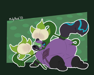 ambiguous_gender anthro butt butt_grab flower forced hand_on_butt plant solo tail tail_grab tentacles trapped vine_bondage vine_tentacles vines brappanda happanda elemental_creature flora_fauna flower_creature plant_monster hi_res