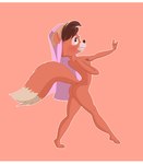 anthro bodily_fluids breasts butt clothing feet female hair hat hat_only headgear headgear_only headwear headwear_only mostly_nude nipples smile solo dsketch3r_(artist) disney talespin lotta_lamour canid canine fox mammal absurd_res digital_media_(artwork) hi_res letterbox