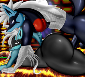 andromorph andromorph/male balls big_butt big_penis bodily_fluids butt clone drooling duo erection genitals intersex intersex/male male penis saliva selfcest sex square_crossover tongue tongue_out nobody147 nintendo pokemon shadow-anubis canid canine generation_4_pokemon lucario mammal pokemon_(species) hi_res