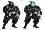 2_penises abs animal_genitalia anthro biceps big_muscles bodily_fluids bodysuit clenched_teeth clothing cum double_masturbation erection feet genital_fluids genital_slit genitals male masturbation multi_genitalia multi_penis muscular muscular_anthro muscular_male muscular_thighs pecs penis simple_background skinsuit solo symbol teeth tight_clothing white_background cxcxxcxxxx level-5 yo-kai_watch ardor_(machokefucker) indiana_jaws_(yo-kai_watch) fish marine shark symbiote 2024 absurd_res digital_media_(artwork) hi_res