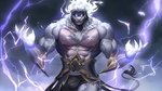 5_fingers abs anthro armor biceps bulge clothed clothing fighting_pose fingers front_view glowing glowing_eyes light looking_at_viewer male muscular muscular_anthro muscular_male nipples open_mouth pecs pose purple_eyes solo topless vein veiny_arms veiny_muscles littef felid lion mammal pantherine 16:9 2023 hi_res lighting widescreen