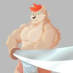 anthro biceps big_muscles blue_eyes fur hair male melee_weapon muscular muscular_anthro muscular_male pecs simple_background solo sword weapon greydaboy canid canine canis mammal wolf 1:1 2017 digital_media_(artwork) hi_res