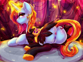 anal anal_penetration anus blush butt buttplug buttplug_in_ass buttplug_insertion clothed clothed_feral clothing dock_(anatomy) female feral gem genitals glowing hair half-closed_eyes hooves horn jewel_buttplug long_hair looking_at_viewer magic narrowed_eyes object_in_ass patreon_logo patreon_username penetration plug_(sex_toy) plug_insertion sex_toy sex_toy_in_ass sex_toy_insertion smile solo tail text vulva website_logo dimwitdog friendship_is_magic hasbro my_little_pony mythology patreon sassy_saddles_(mlp) equid equine mammal mythological_creature mythological_equine unicorn 2016 digital_media_(artwork) english_text