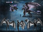 3_toes 5_fingers anthro black_body breasts eyewear feet female feral fingers hair horn membrane_(anatomy) membranous_wings solo tail text toes white_hair wings selianth mythology valcyrie dragon mythological_creature mythological_scalie scalie 2019 english_text hi_res