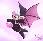2020 alternate_hairstyle anthro bat big_breasts big_butt blue_eyes breasts butt clothed clothing colored digital_media_(artwork) drxii fangs female handwear hi_res huge_breasts jklind lips looking_at_viewer makeup mammal membrane_(anatomy) membranous_wings open_mouth open_smile rouge_the_bat sega short_stack simple_background smile solo sonic_the_hedgehog_(series) teeth thick_thighs wings
