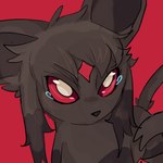 ambiguous_gender bodily_fluids brown_body brown_fur feral fur pupils red_background simple_background solo tears white_pupils bloowolfy nintendo pokemon eeveelution espeon generation_2_pokemon pokemon_(species) 1:1 hi_res icon